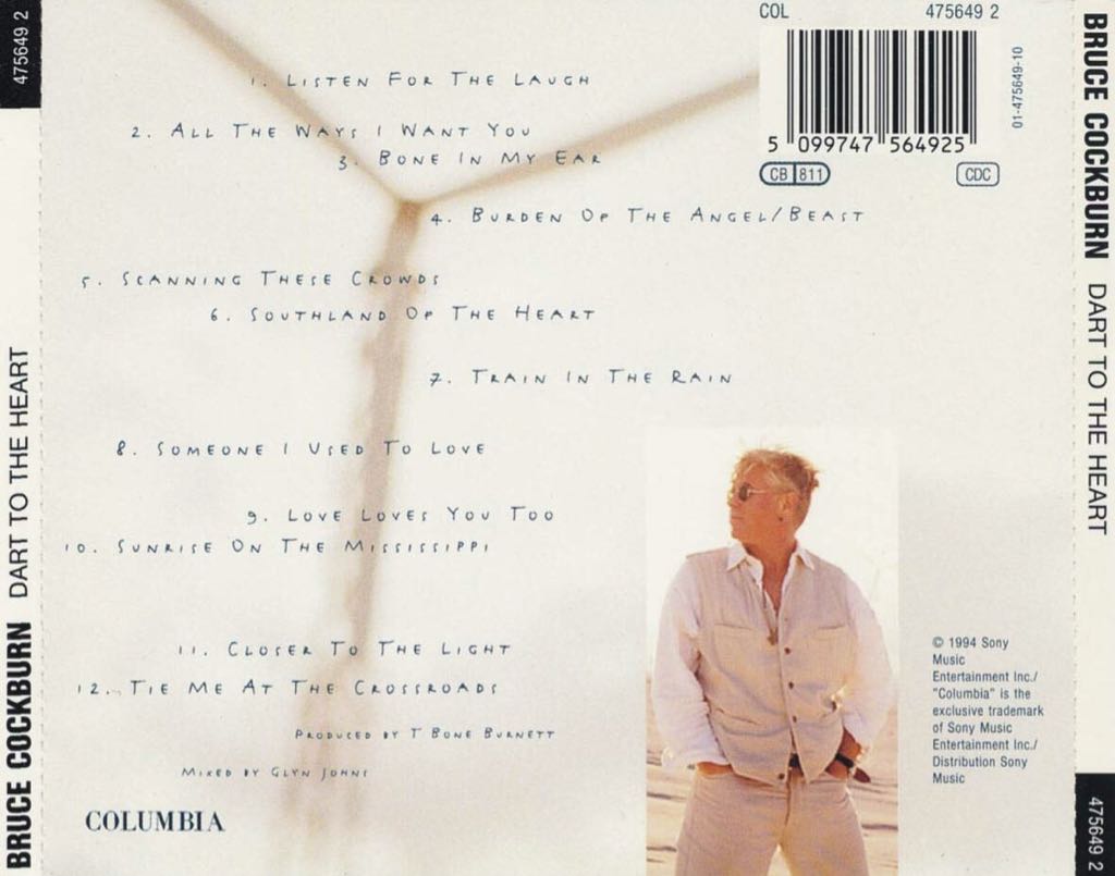 Dart To The Heart - Bruce Cockburn (CD - 50) music collectible [Barcode 074645383125] - Main Image 2
