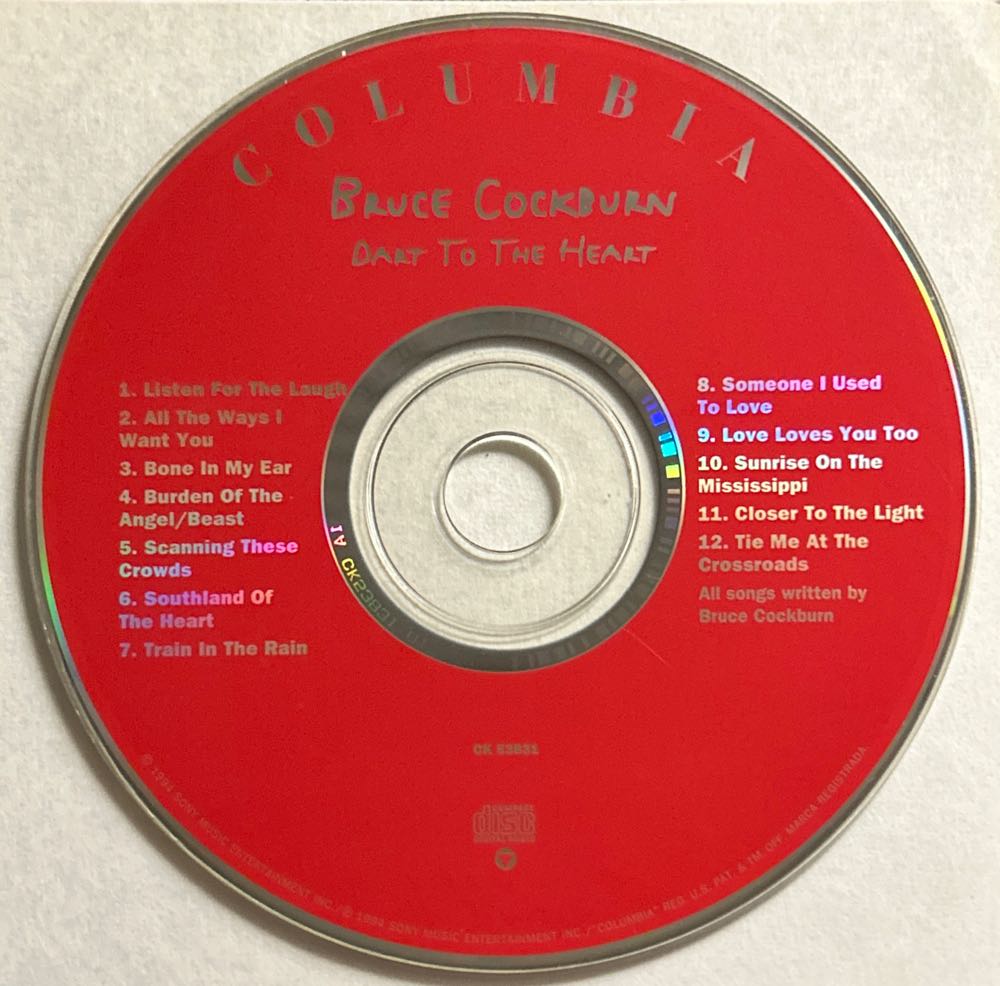 Dart To The Heart - Bruce Cockburn (CD - 50) music collectible [Barcode 074645383125] - Main Image 4