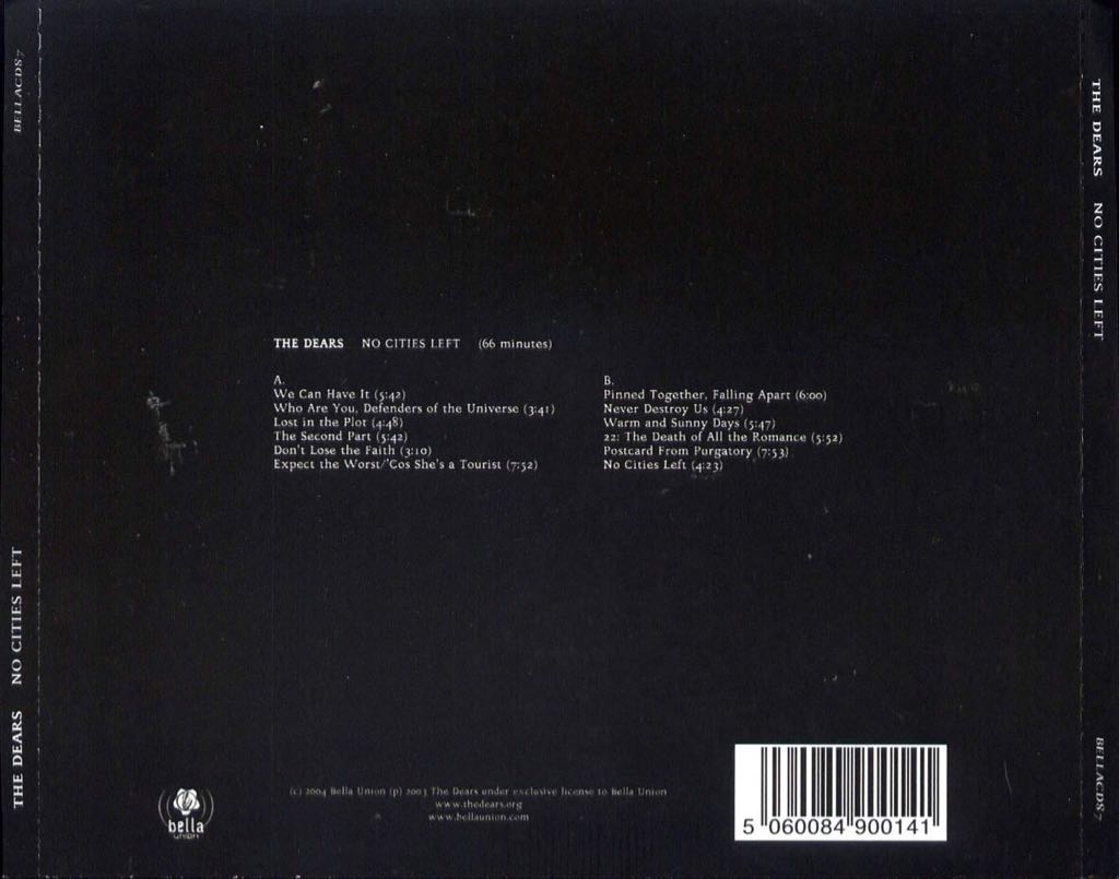 No Cities Left - Dears, The (CD) music collectible - Main Image 2