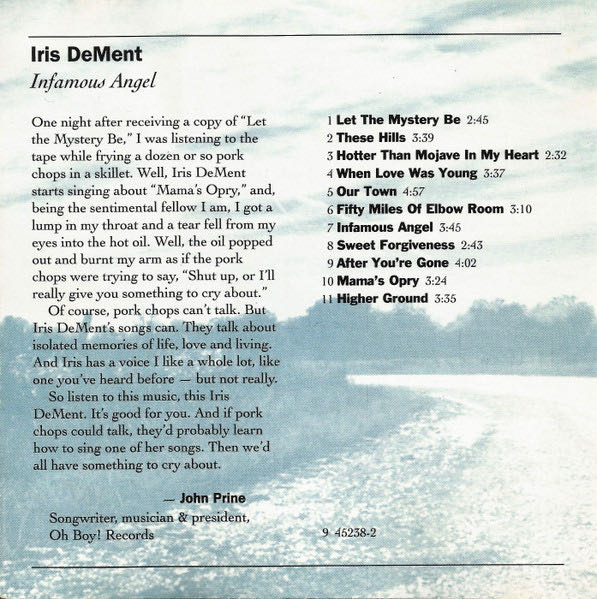Infamous Angel - Iris DeMent (CD) music collectible [Barcode 093624523826] - Main Image 4