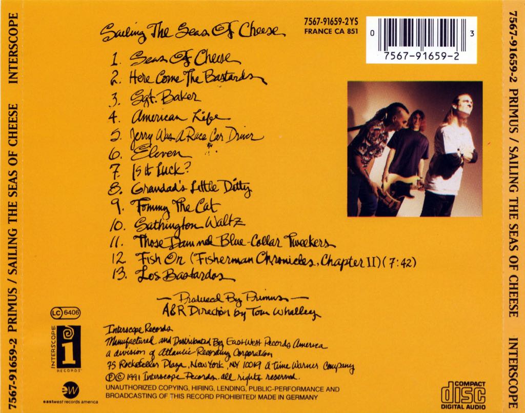 Sailing The Seas Of Cheese - Primus (CD - 4543) music collectible - Main Image 2