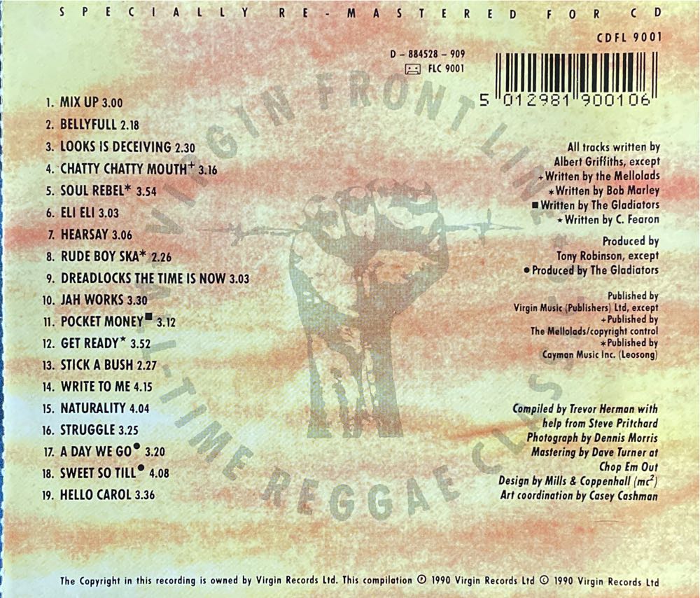 Dreadlocks The Time Is Now - Albert Griffith (CD) music collectible [Barcode 5012981900106] - Main Image 2