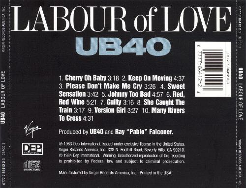 Labour Of Love 1 - UB40 (CD - 40) music collectible [Barcode 777778641222] - Main Image 3