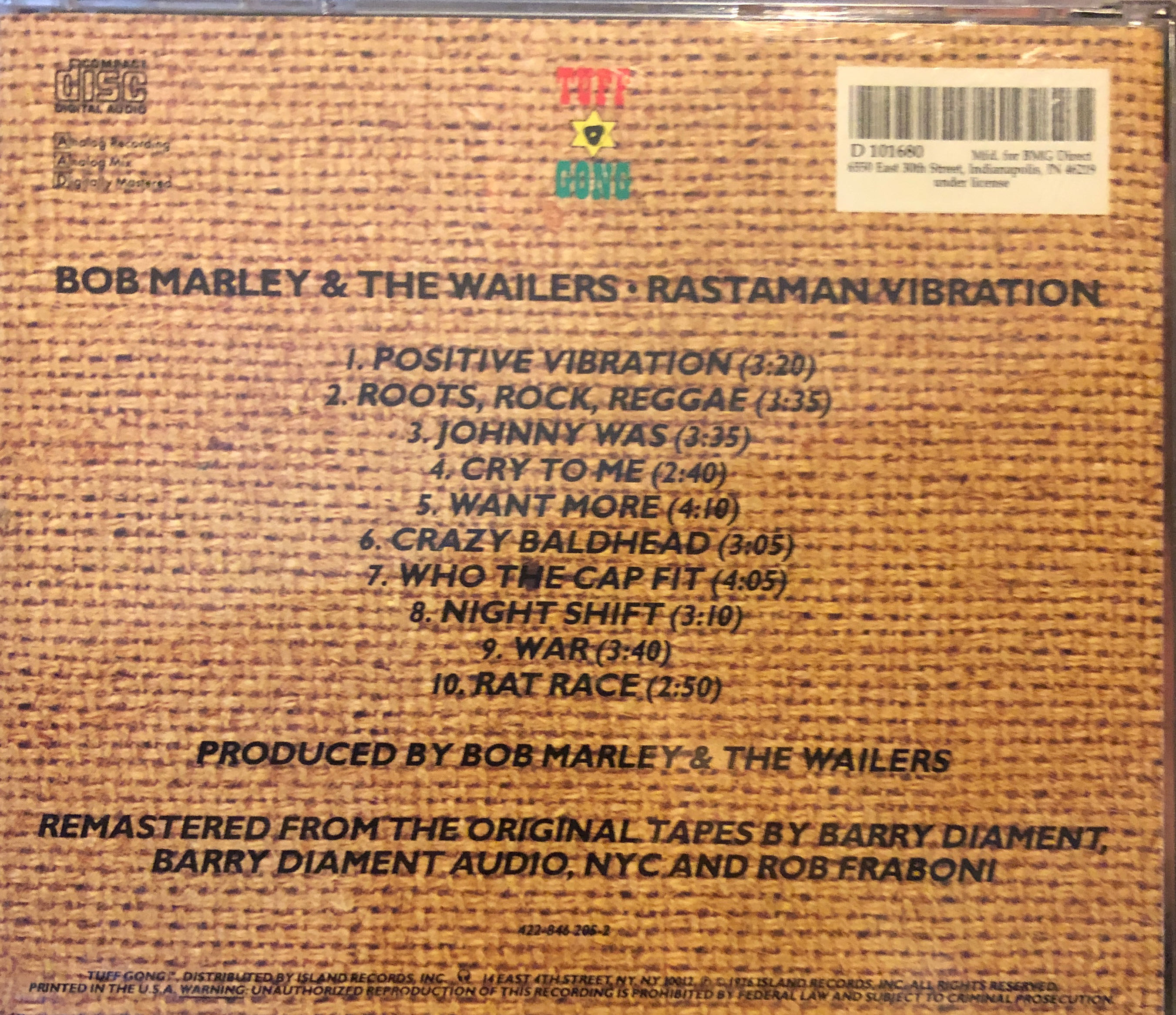Rastaman Vibration - Marley, Bob & the Wailers (12”) music collectible - Main Image 2