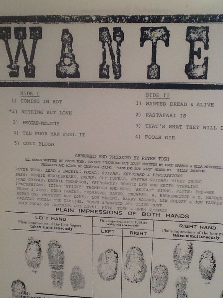 Wanted Dread Or Alive - Peter Tosh (CD) music collectible [Barcode 077779167029] - Main Image 2