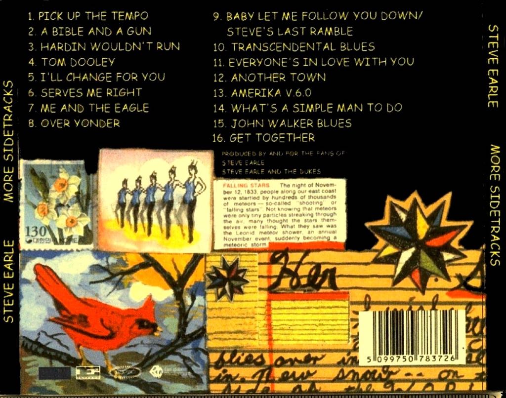 Sidetracks - Steve Earle (CD) music collectible [Barcode 699675112820] - Main Image 2