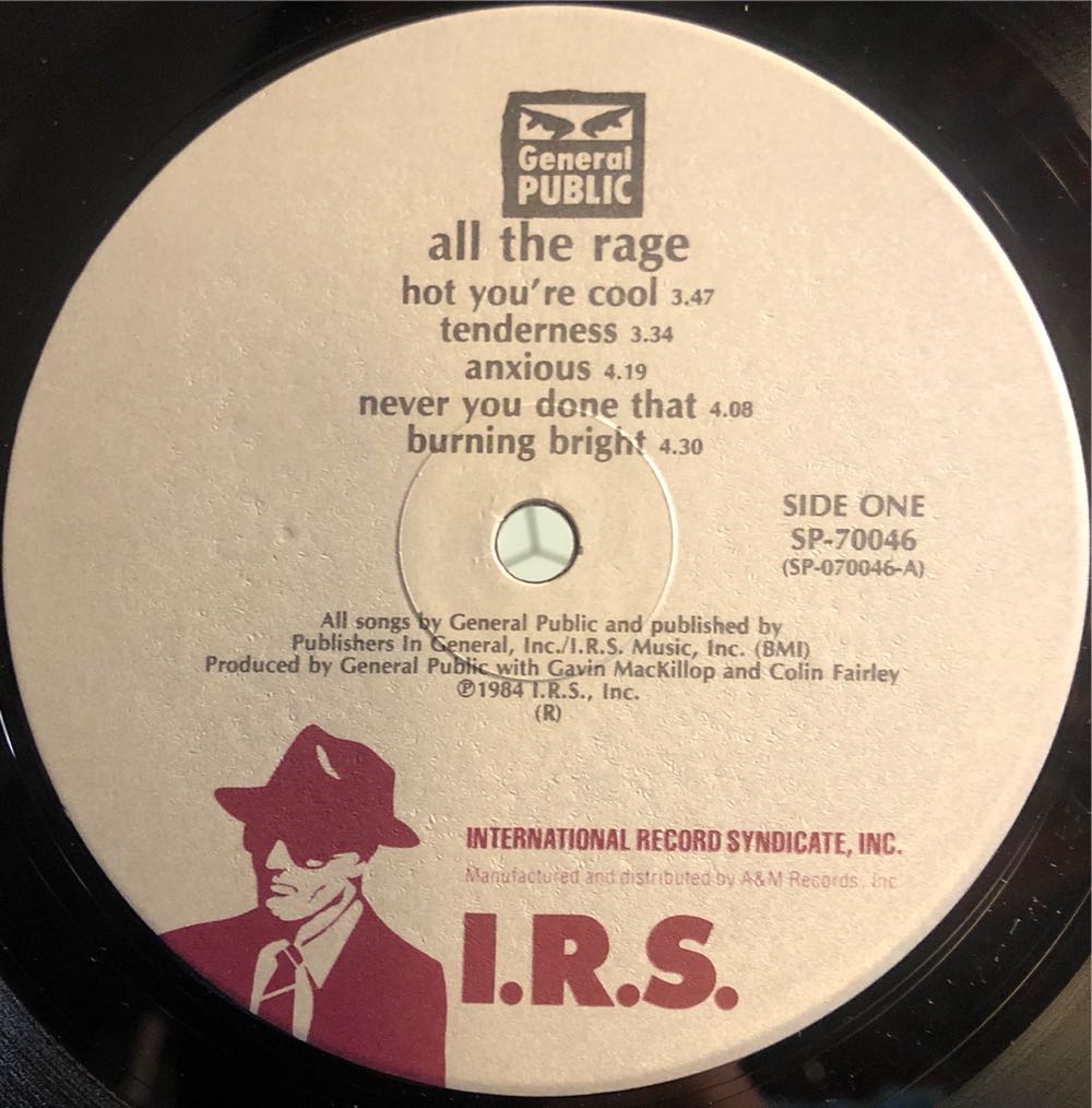 All the rage - General Public (12”) music collectible [Barcode 044797004612] - Main Image 3