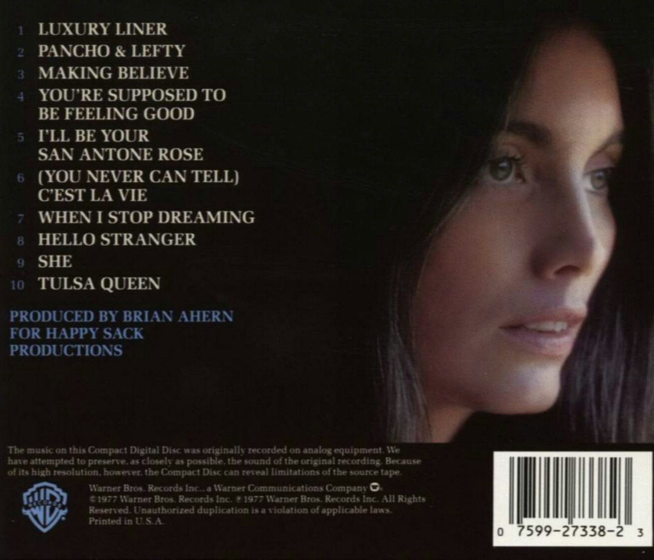 Luxury Liner - Harris, Emmylou (CD) music collectible [Barcode 075992733823] - Main Image 2