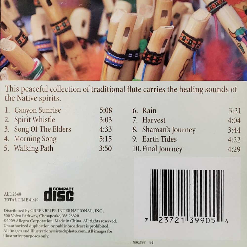Native Flutes - Greenbrier International (CD) music collectible [Barcode 723721399054] - Main Image 2