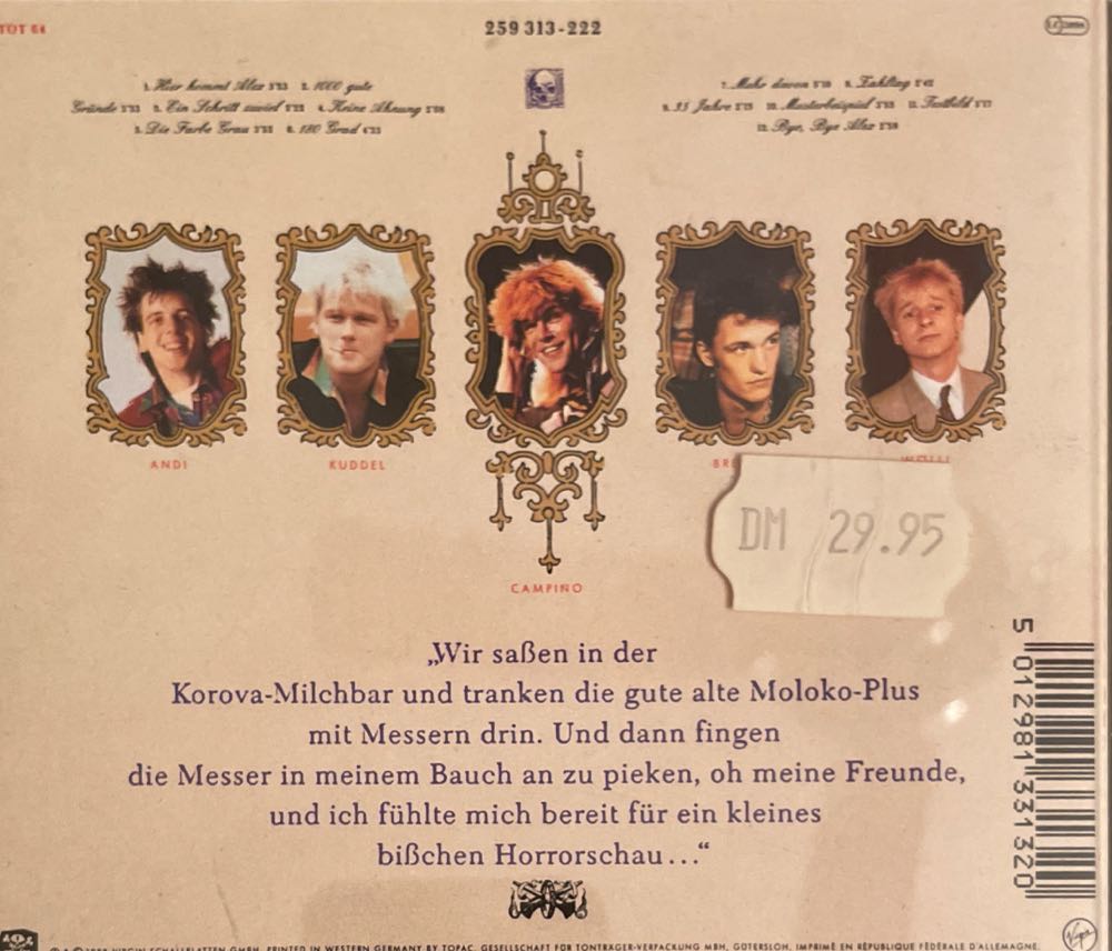 Ein Kleines Bisschen Horrorschau - Die Toten Hosen (CD - 41) music collectible [Barcode 5012981331320] - Main Image 2