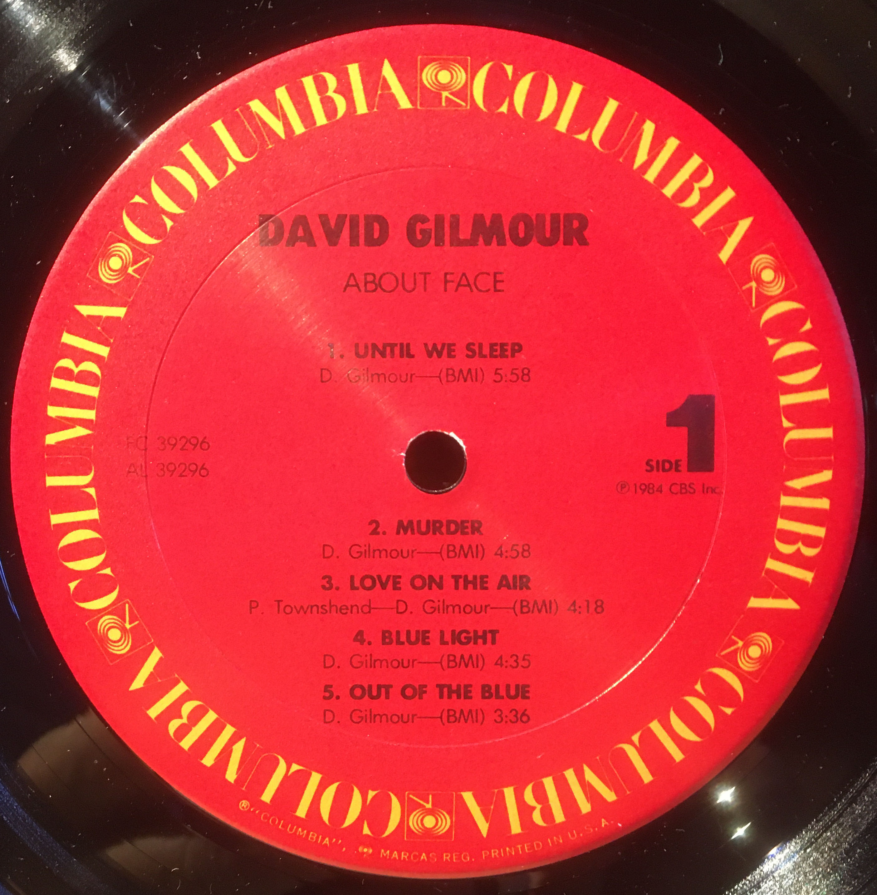 About Face - David Gilmour (12” - 47) music collectible [Barcode 074643929615] - Main Image 3