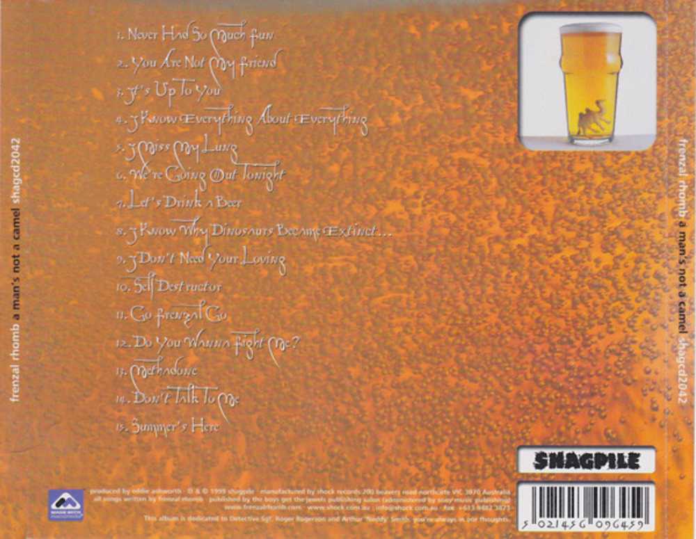 A Man’s Not a Camel - Frenzal Rhomb (CD) music collectible [Barcode 5021456096459] - Main Image 2