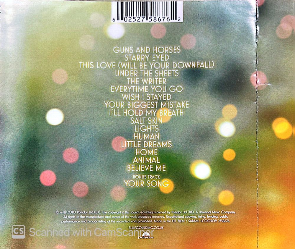 Bright Lights - Ellie Goulding (CD - 34) music collectible [Barcode 602527586762] - Main Image 2