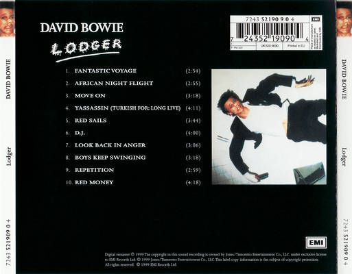 Lodger - Bowie, David (CD - 35) music collectible [Barcode 724352190904] - Main Image 2