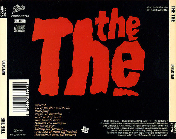 Infected - The The (CD) music collectible [Barcode 5099702677028] - Main Image 2