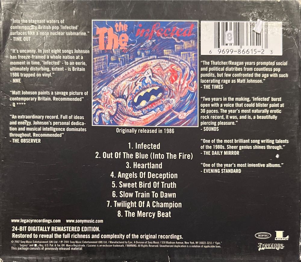 Infected - The The (CD) music collectible [Barcode 696998661523] - Main Image 3