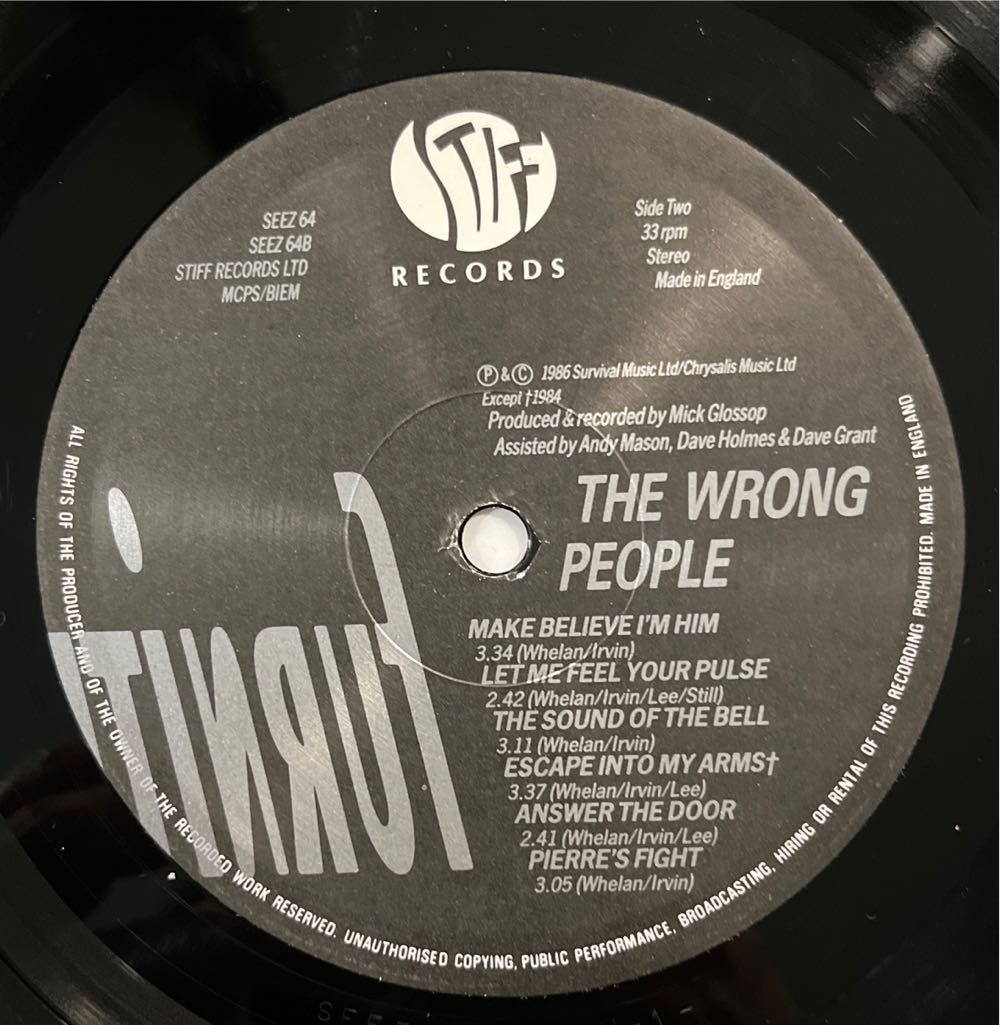 The Wrong People - Furniture (12”) music collectible - Main Image 4
