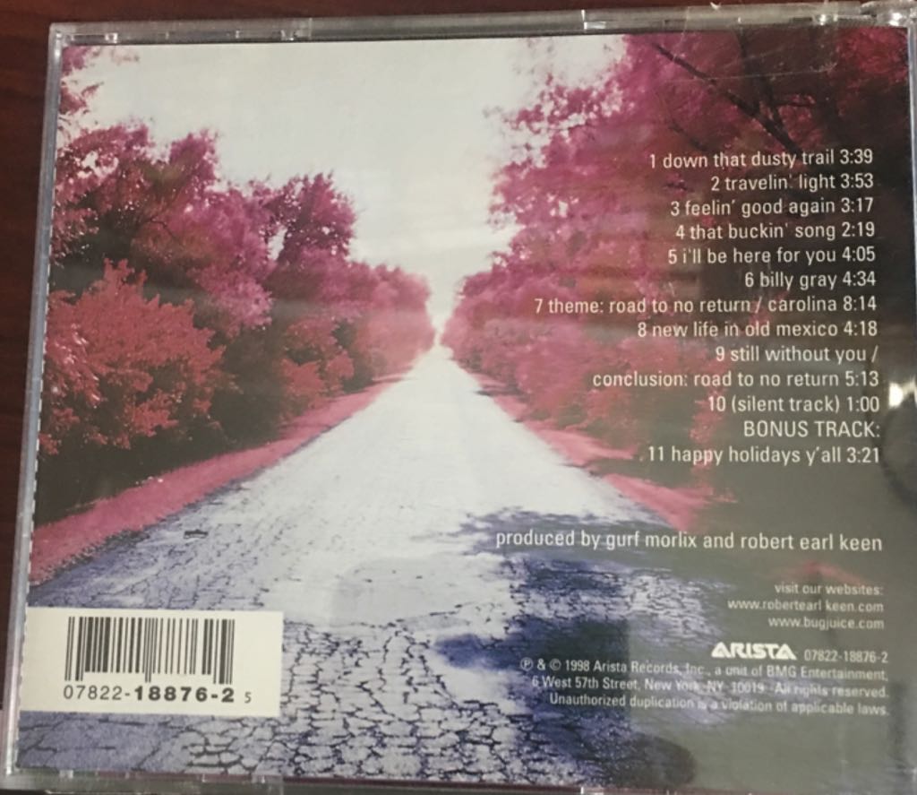 Walking Distance - Keen, Robert Earl (CD) music collectible [Barcode 078221887625] - Main Image 2