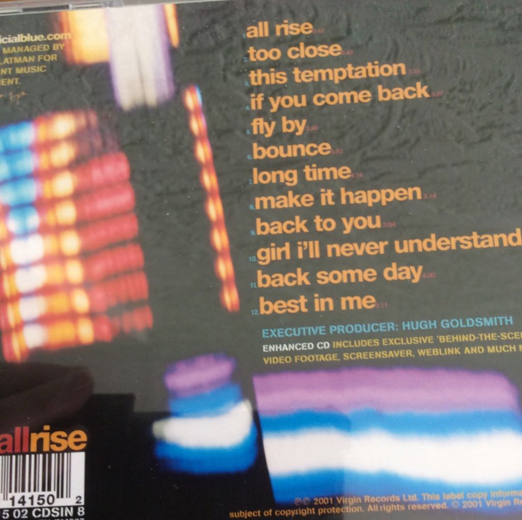 All Rise - Blue (CD) music collectible [Barcode 724359040820] - Main Image 2