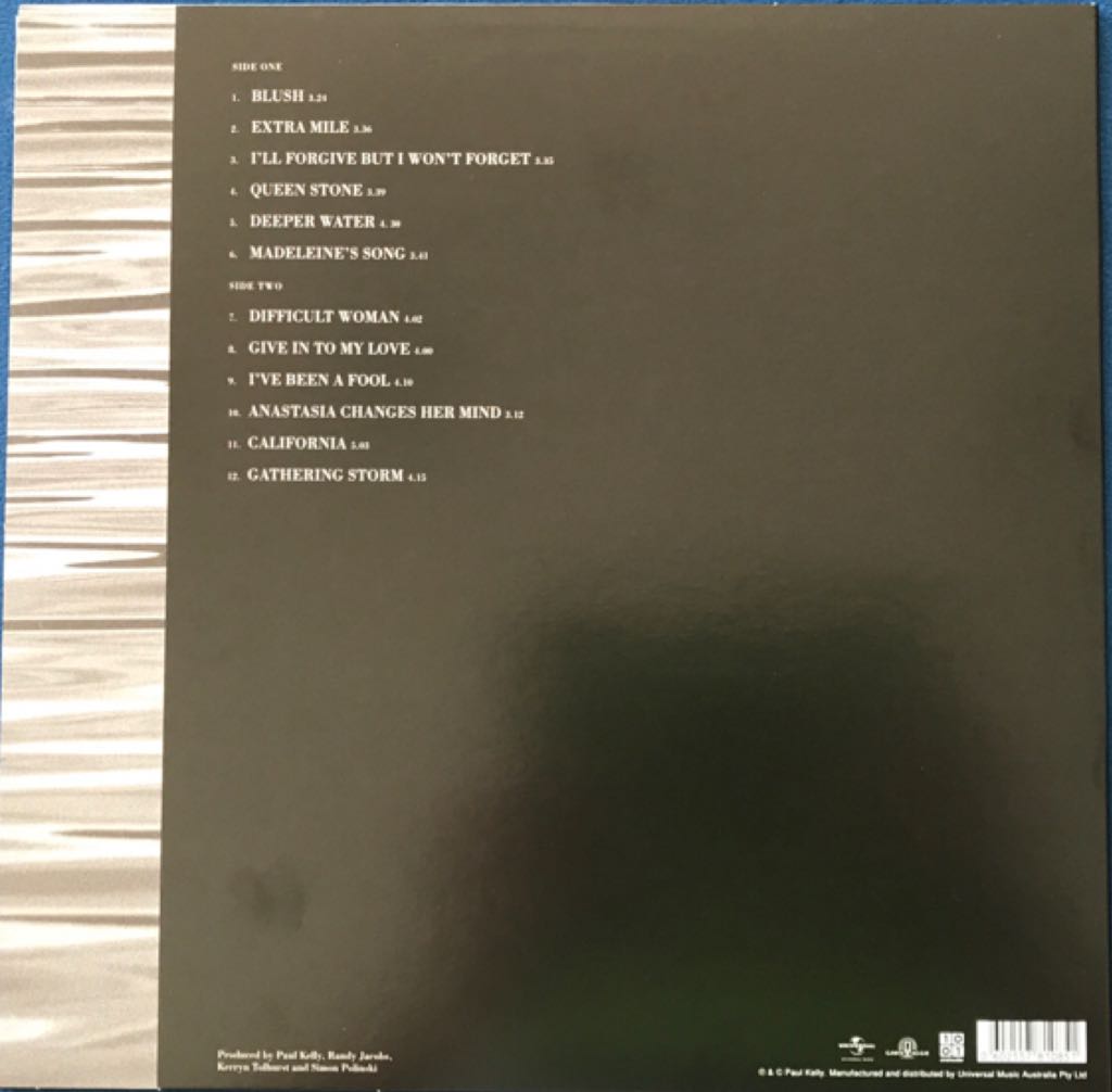 Deeper Water - Kelly, Paul (12”) music collectible - Main Image 2