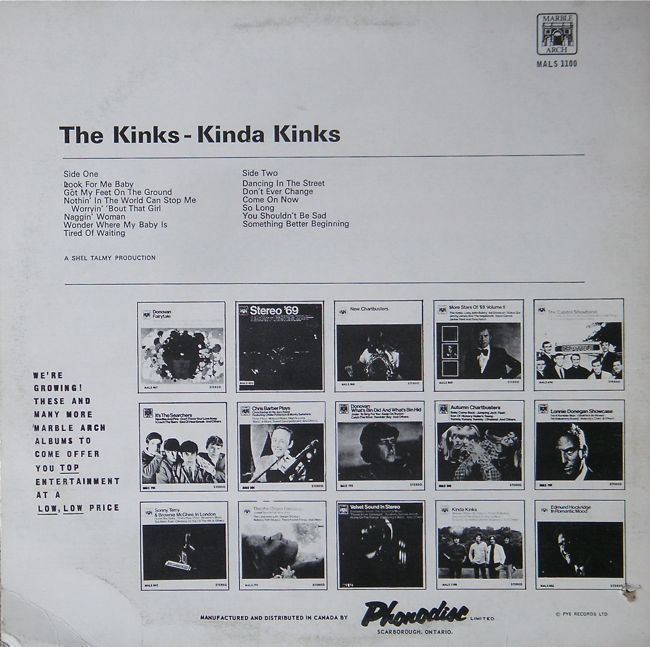 Kinda Kinks - Kinks, The (12” - 28) music collectible - Main Image 2