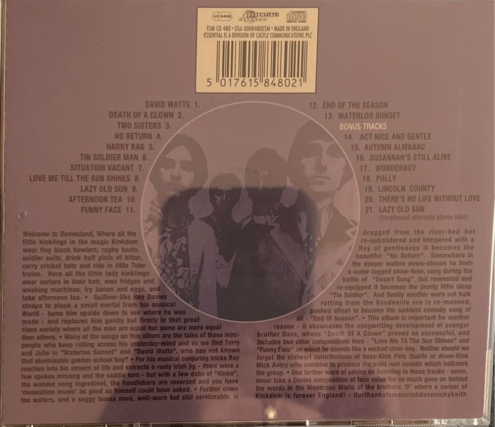 Something Else By The Kinks - The Kinks (CD) music collectible [Barcode 5017615848021] - Main Image 3