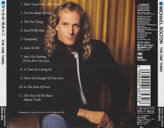 The One Thing - Michael Bolton (CD) music collectible - Main Image 2
