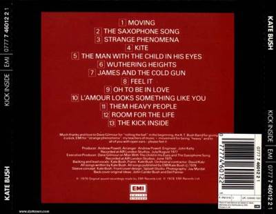 The Kick Inside - Kate Bush (AAC - 43) music collectible [Barcode 0077774601221] - Main Image 2