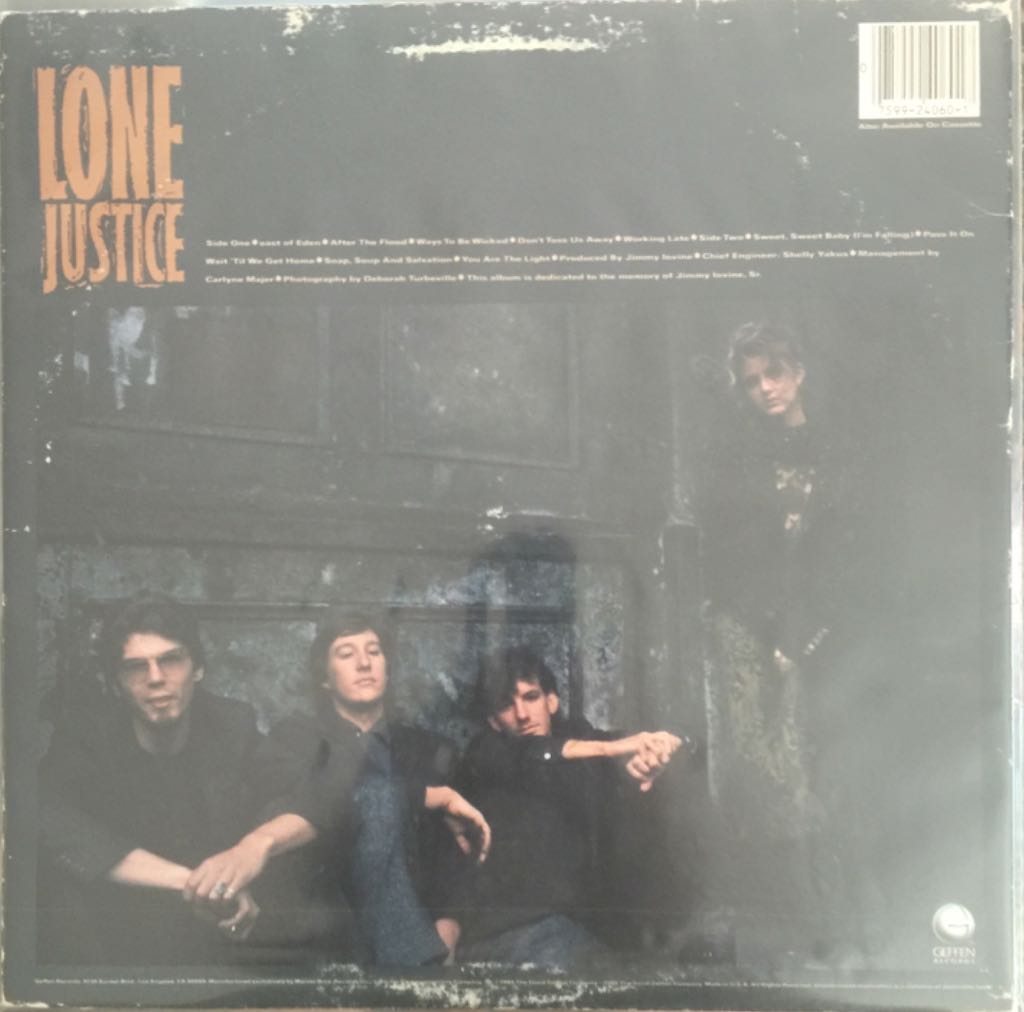 Lone Justice - Lone Justice (12” - 3548) music collectible [Barcode 075992406017] - Main Image 2