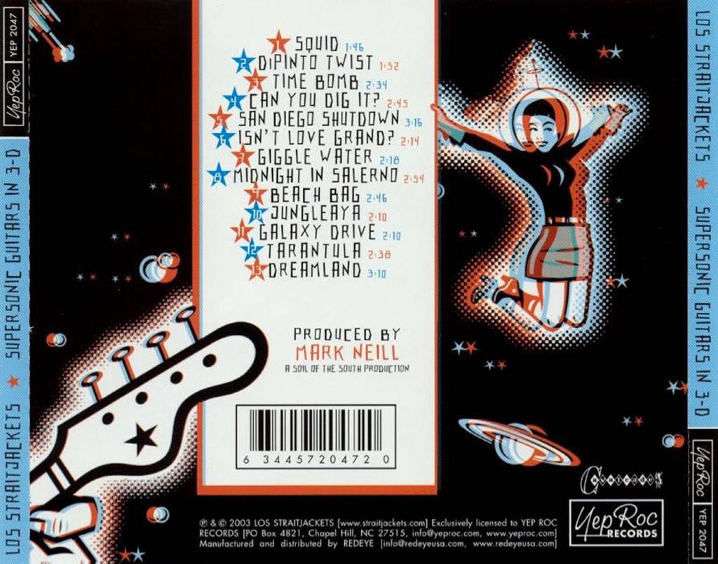 Supersonic Guitars In 3-D - Los Straitjackets (CD) music collectible [Barcode 634457204720] - Main Image 2