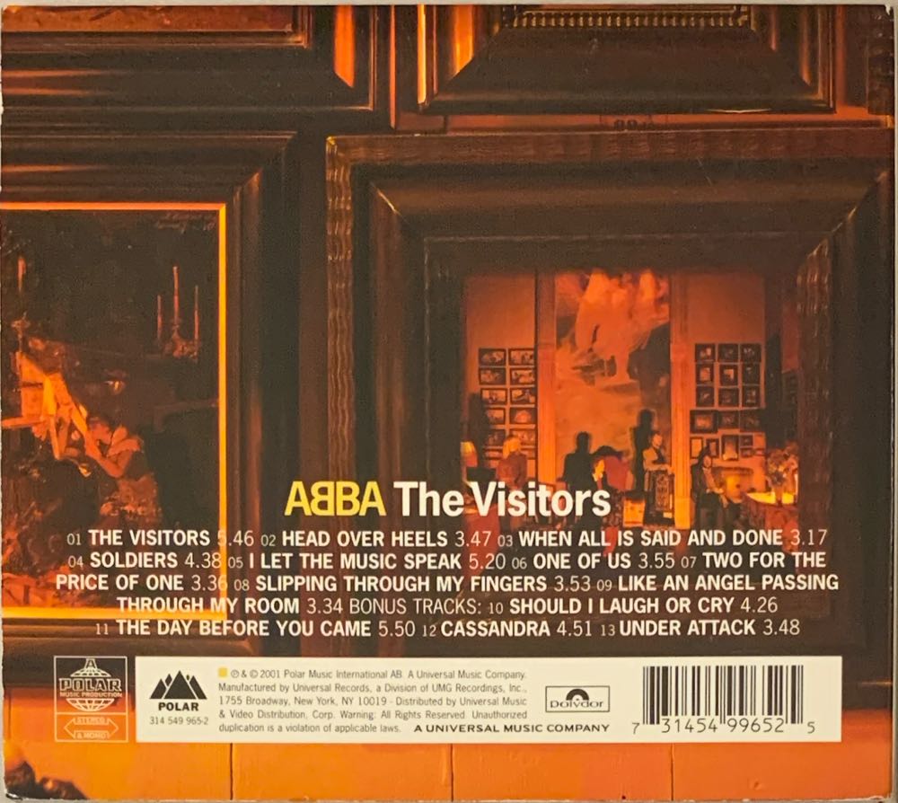 The Visitors - ABBA (CD - 74) music collectible [Barcode 731454996525] - Main Image 4