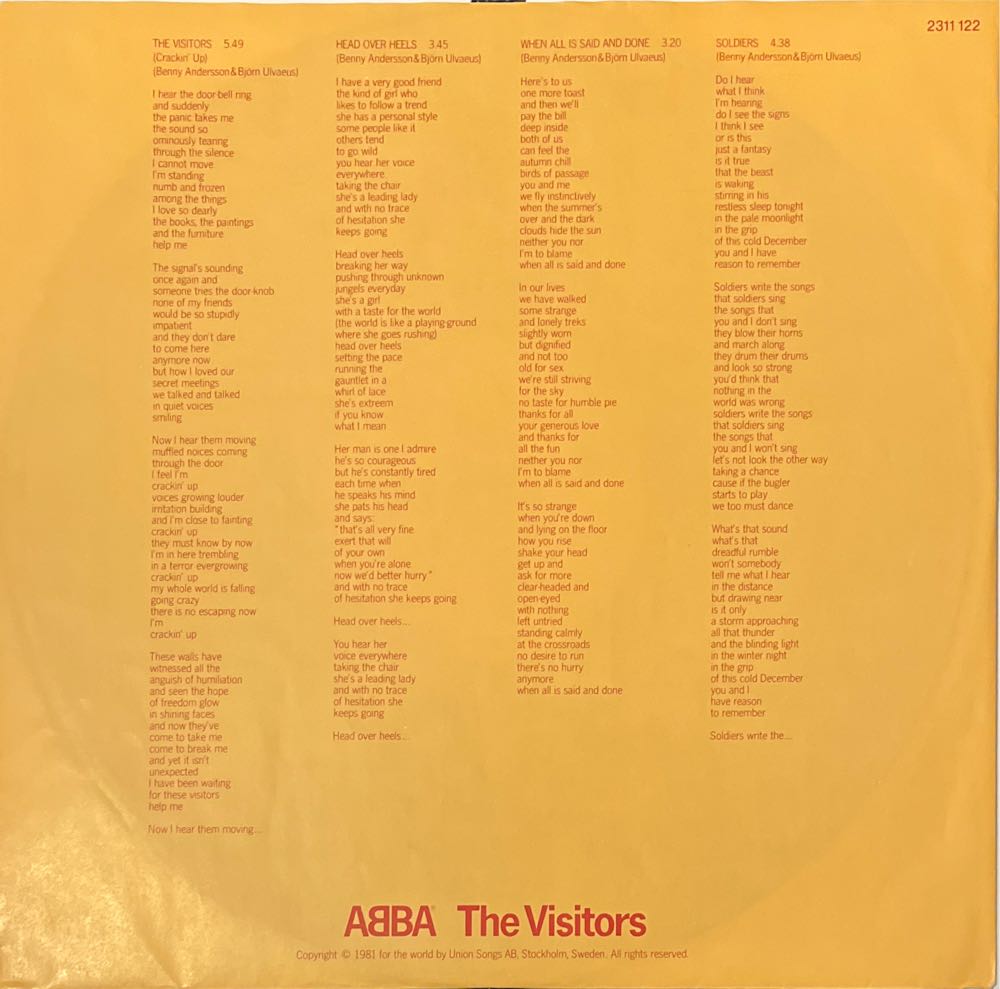 ABBA - The Visitors - ABBA (12” - 37) music collectible - Main Image 3