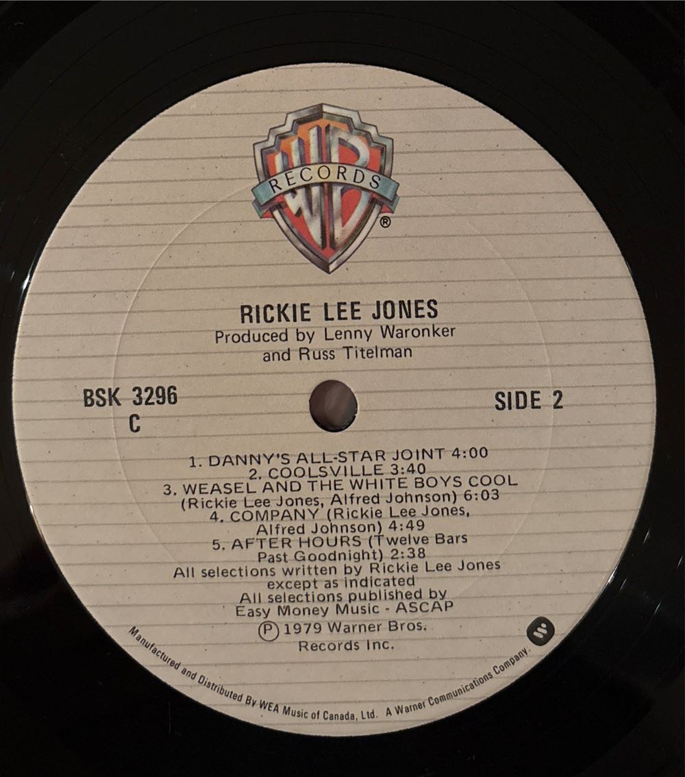 Rickie Lee Jones - Rickie Lee Jones (12” - 35) music collectible - Main Image 4