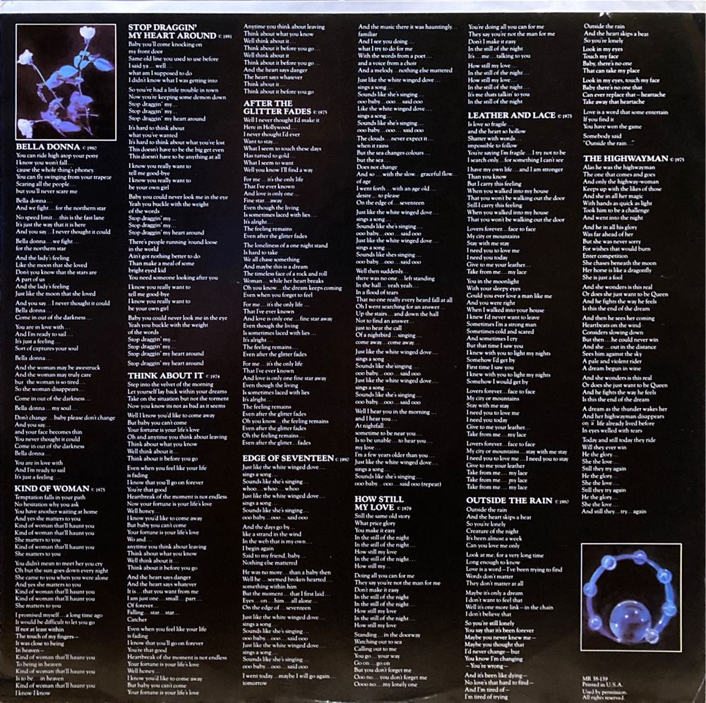 Bella Donna - Nicks, Stevie (12” - 46) music collectible - Main Image 4