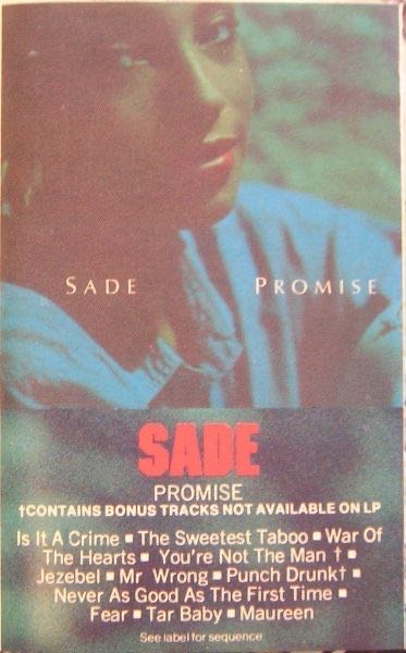Promise - Sade (Cassette) music collectible [Barcode 074644026344] - Main Image 2