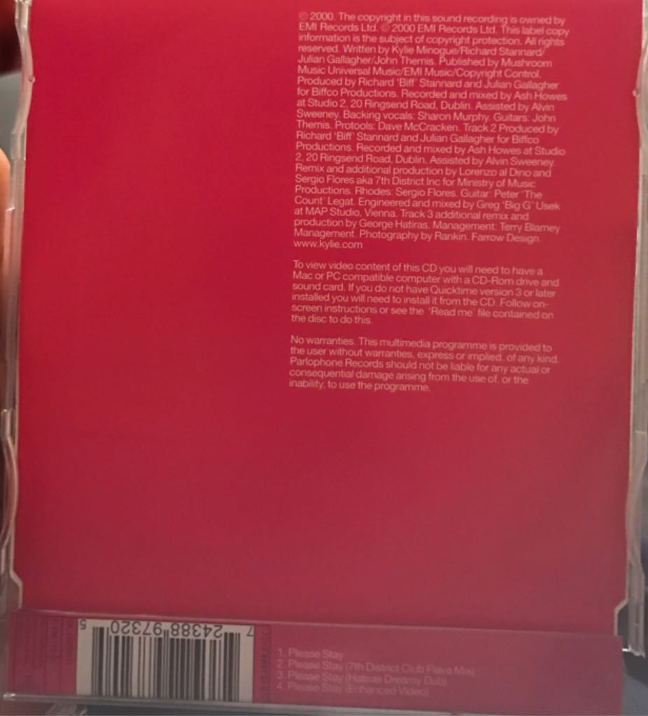 Please Stay 2 Of 2 - Kylie Minogue (CD) music collectible [Barcode 724388973205] - Main Image 2