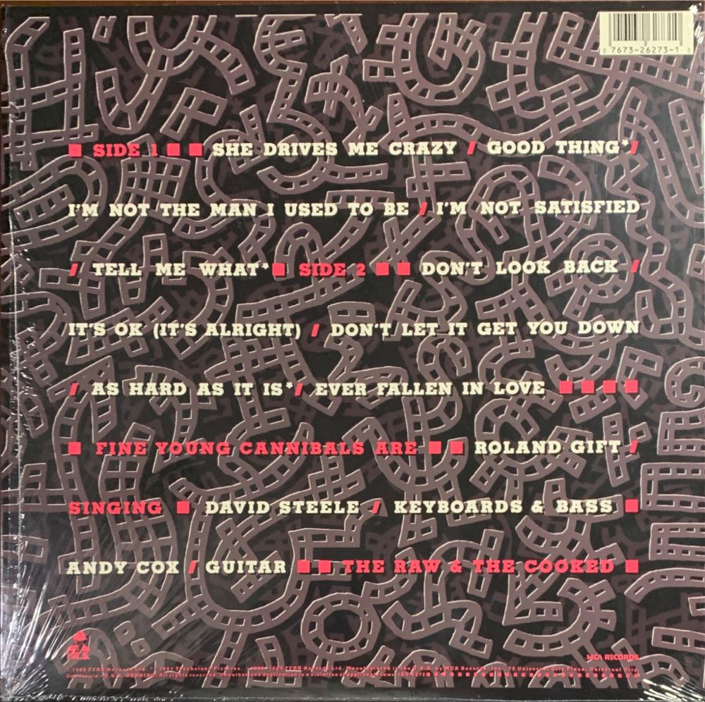 The Raw And The Cooked - Fine Young Cannibals (12” - 36) music collectible [Barcode 076732627310] - Main Image 2
