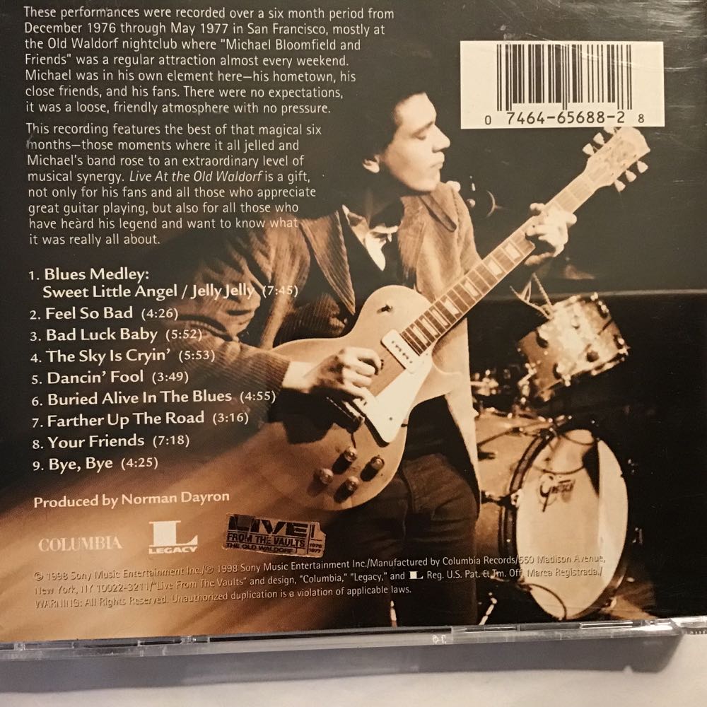 Live At The Old Waldorf - Mike Bloomfield (CD) music collectible [Barcode 074646568828] - Main Image 2