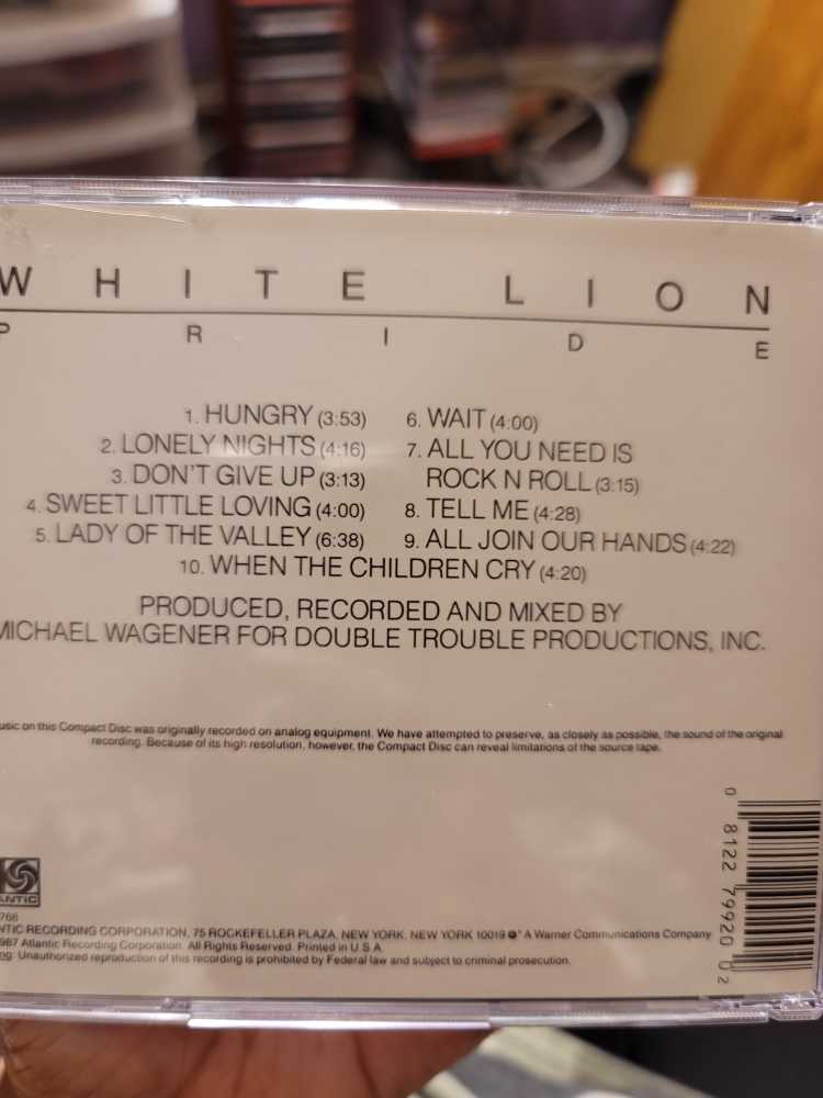 Pride - White Lion (CD - 42) music collectible [Barcode 081227992002] - Main Image 2