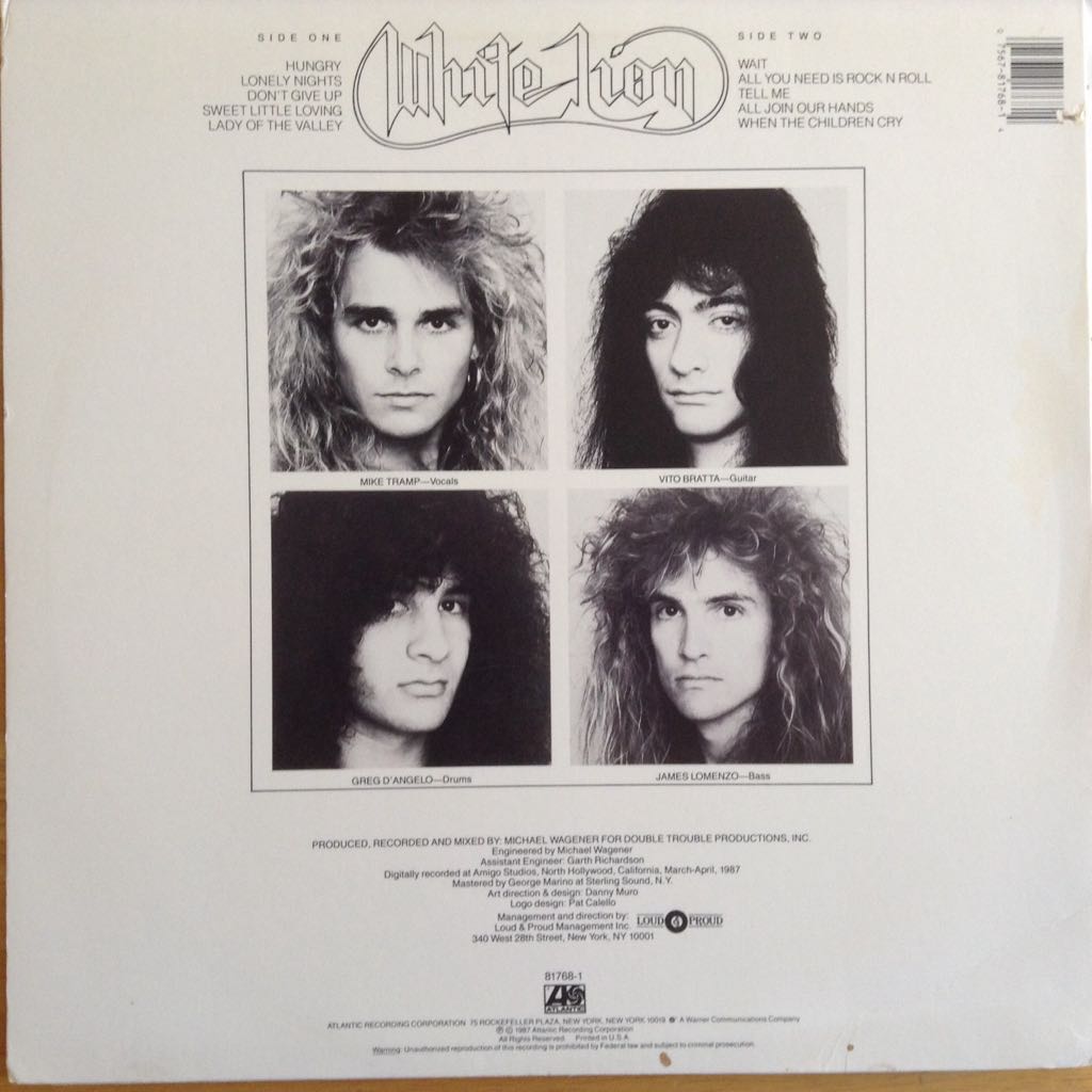 Pride - White Lion (12” - 42) music collectible - Main Image 2