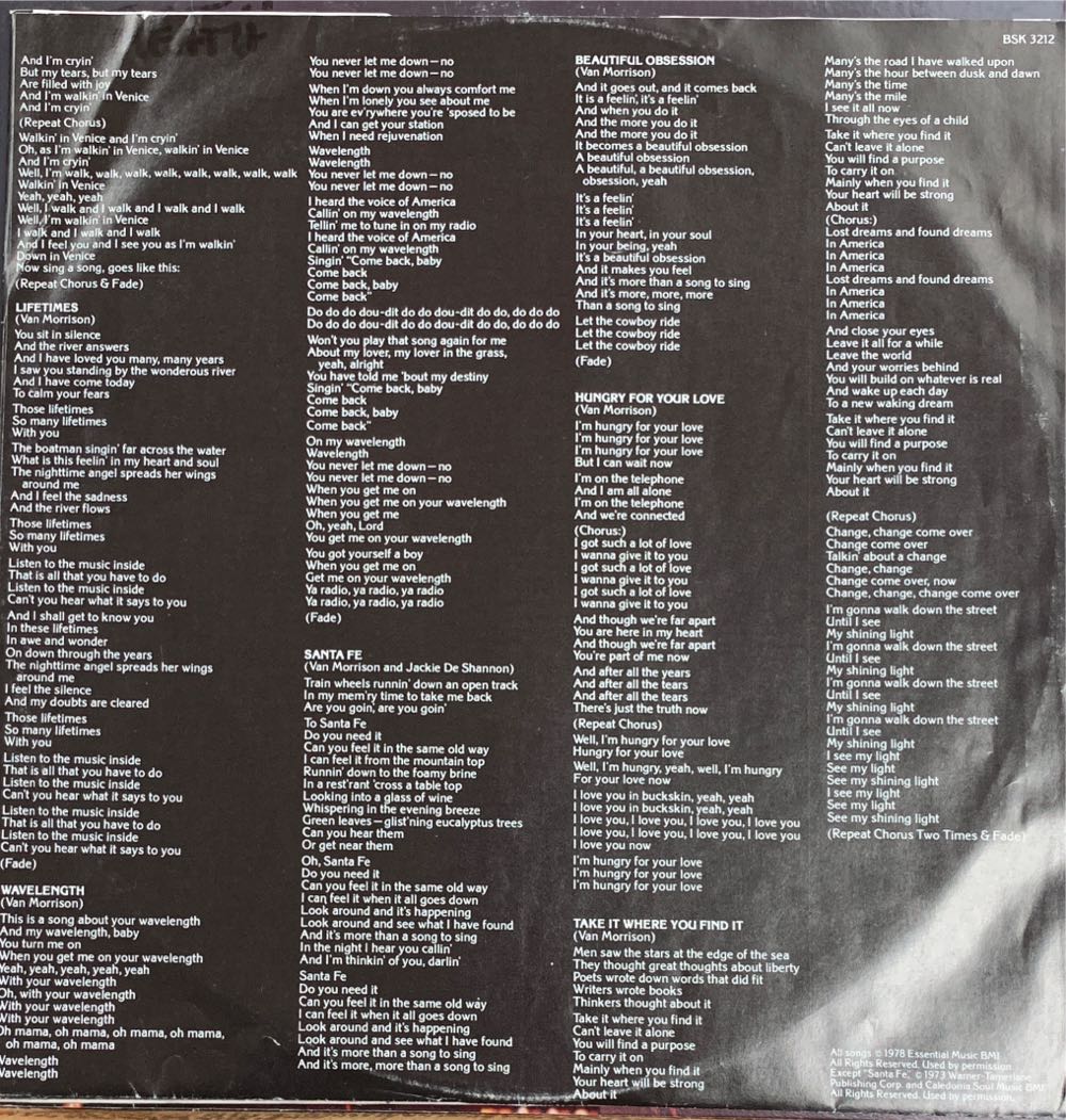 Wavelength - Van Morrison (12” - 4932) music collectible [Barcode 075992735711] - Main Image 3