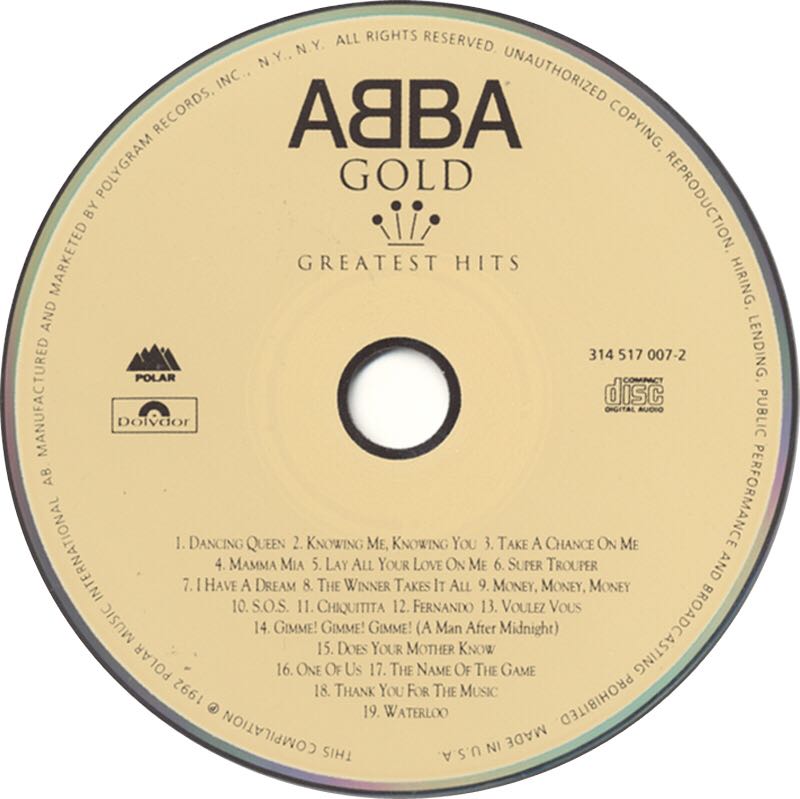 1992 - Gold - Abba (MP3 - 77) music collectible - Main Image 2
