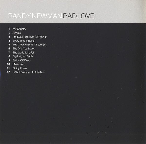 Bad Love - Randy Newman (CD - 45) music collectible [Barcode 600445011526] - Main Image 3