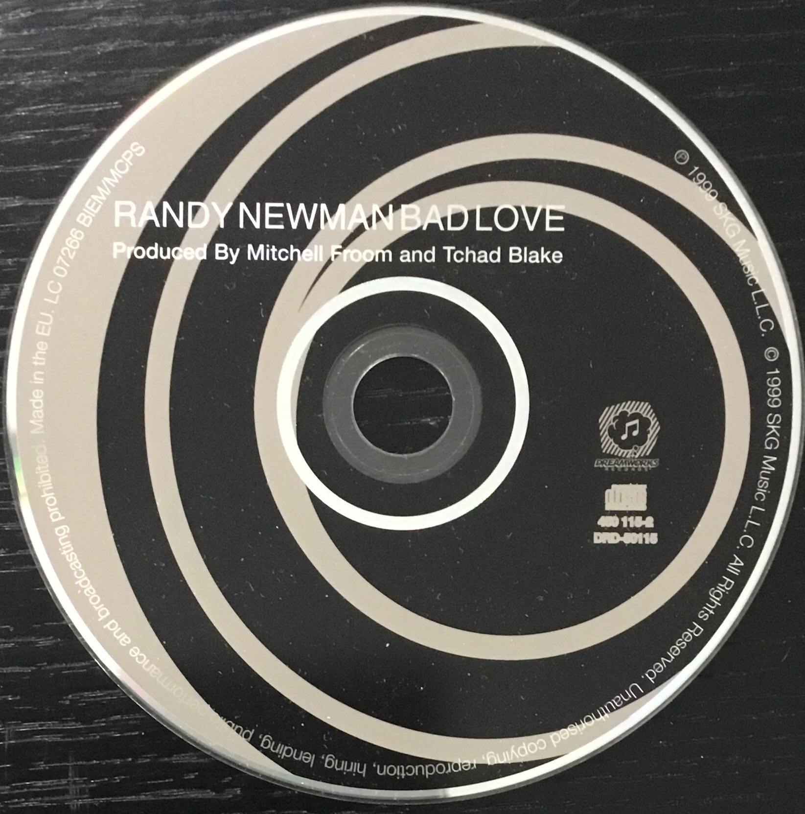 Bad Love - Randy Newman (CD - 45) music collectible [Barcode 600445011526] - Main Image 4
