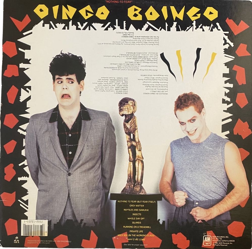 Nothing To Fear - Oingo Boingo (12” - 41:34) music collectible - Main Image 2
