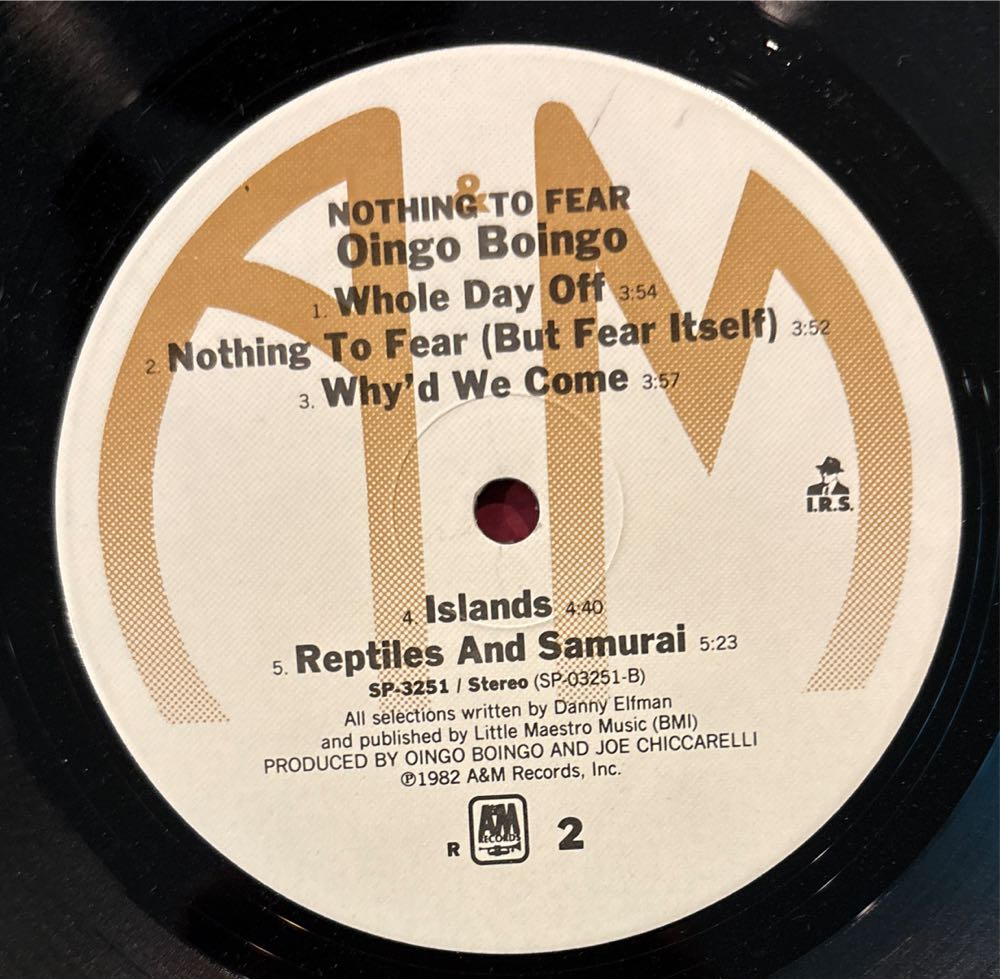 Nothing To Fear - Oingo Boingo (12” - 41:34) music collectible - Main Image 4