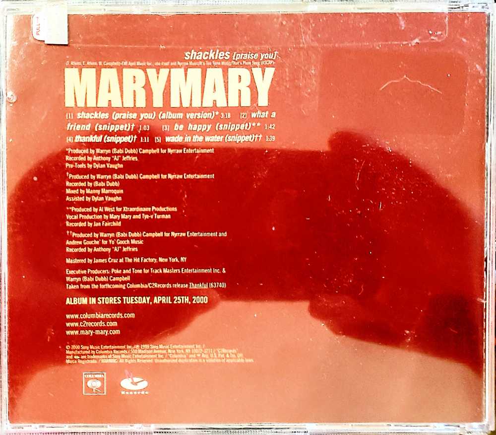 Shackles (Praise You) - Mary Mary (CD) music collectible [Barcode 9399700077919] - Main Image 2