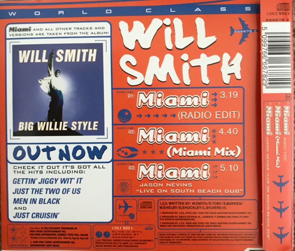 Miami - Will Smith (CD) music collectible [Barcode 5099766667829] - Main Image 2