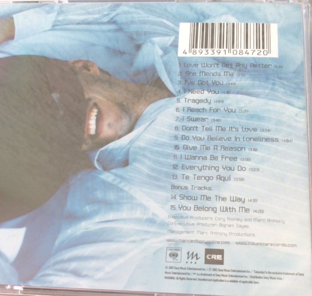 Mended - Marc Anthony (CD) music collectible [Barcode 4893391084720] - Main Image 2