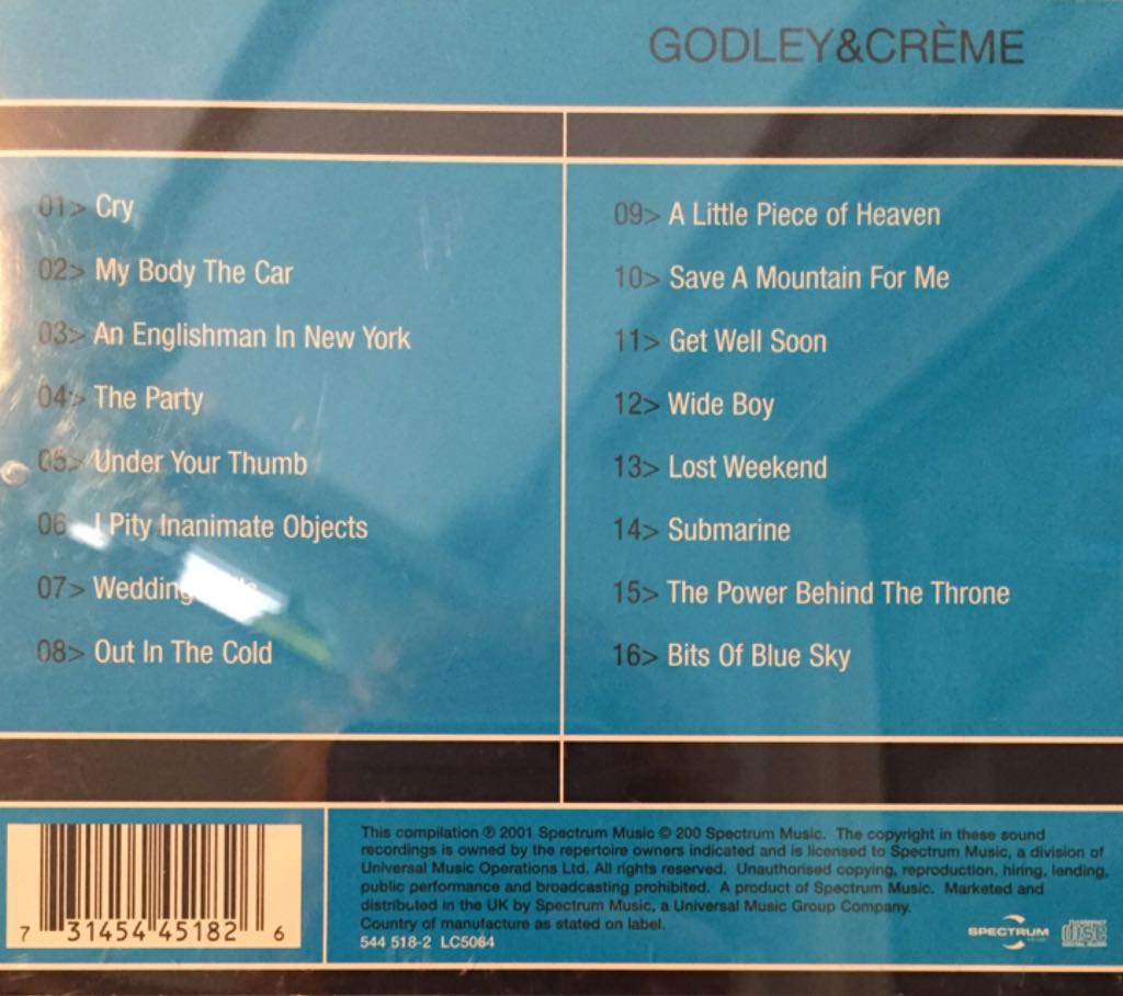 Images - Godley & Creme (CD) music collectible [Barcode 731454451826] - Main Image 2